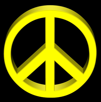 3d Peace Sign Png Symbol Render By