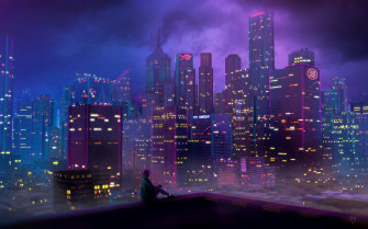 Anime City Wallpaper On