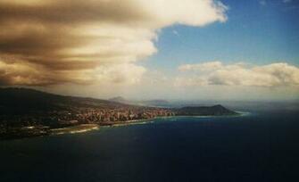 Honolulu Aerial Of Waikiki Diamondhead Beach Wallpaper By