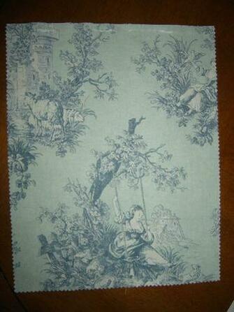Pierre Deux Fabric Sample Avenir Aqua