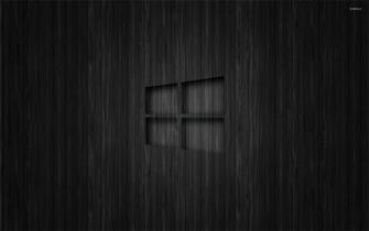Windows Transparent Logo On Dark Wood Wallpaper Computer