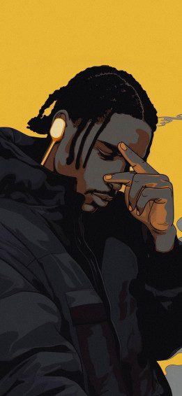 Cool A Ap Rocky Yellow Wallpaper Rapper Walls