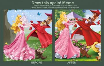 Draw This Again Meme Dp Style Disney Princess Photo