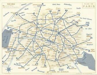 Historical Map Paris Metro 1956transit Maps Today Are Created On