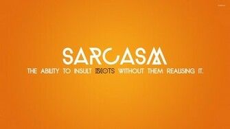 Sarcasm Wallpaper Typography