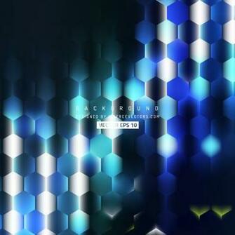 Blue Black Hexagon Background Vector By 123vectors On