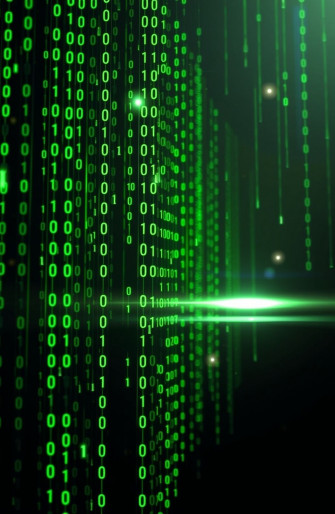 Matrix Binary Code Falling Wallpaper