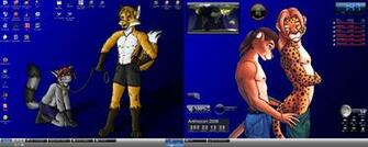 Dual Screen Furry Good Ness By Wolfie Fox