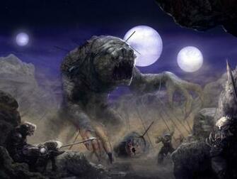 Star Wars Landscapes Movies Night Moon Science Fiction Artwork Rancor