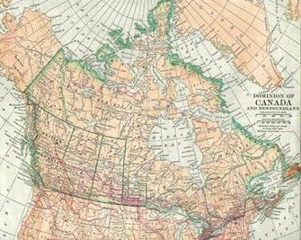 Antique Image Vintage Map Background Graphic Of Canada