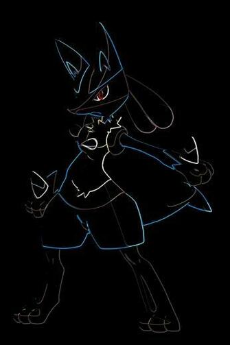 Neon Lucario iPhone Wallpaper By Rubez2525