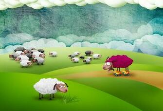 Wallpaper Sheep Graphics Roller Skates Desktop 3d