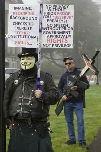 Gun Rights Activist Protest State S New Buying Background Check
