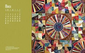 Quilt Calendar Computer Wallpaper March Books Beyond