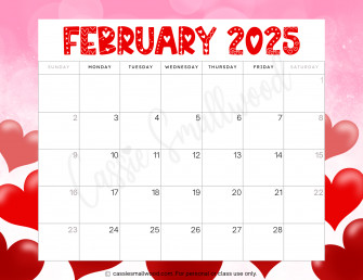 Cute Printable Monthly Calendars Wallpaper