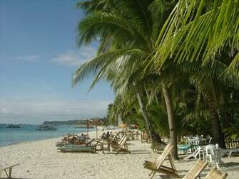 Wallpaper Tropical Island Sunset Beach