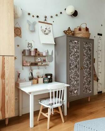 Diy Wallpaper Wardrobe Doors In The Kid S Room Fauna