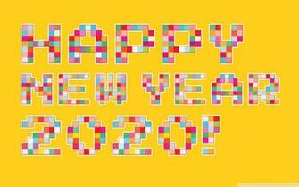 Happy New Year Pixel Art 4k HD Desktop Wallpaper For