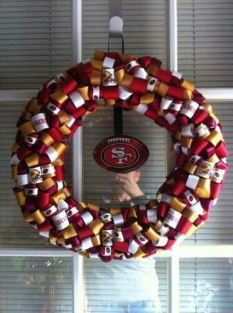 San Francisco 49ers Wreath For Super Bowl Decorations Party