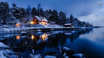 Funmozar Log Cabin Wallpaper