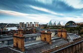 Wallpaper Millennium Bridge Newcastle Old And New Image For