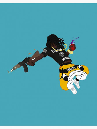 Chief Keef Ak47 Classic T Shirt Art Board Print By