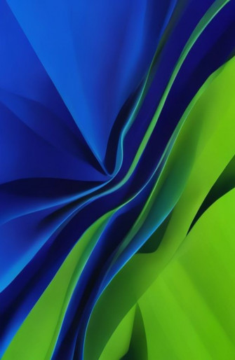 Blue And Neon Green Wallpaper