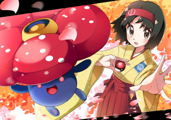 Vileplume And Erika During Autumn Uh5euf2tim2ebgzr Wallpaper