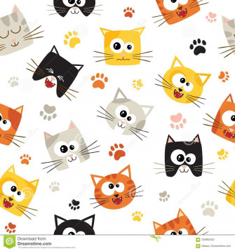 Cute Cartoon Cat Wallpaper On
