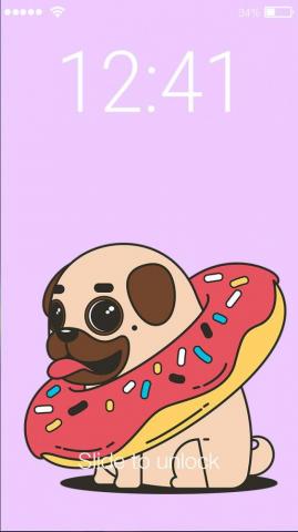 Donut Eat Sweets Fritter Nutcake Lock Wallpaper For Android Apk