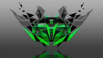 Front Transformer Abstract Car Green Colors 4k Wallpaper