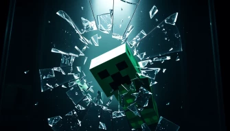 Creeper Breaking Through Windows Wallpaper
