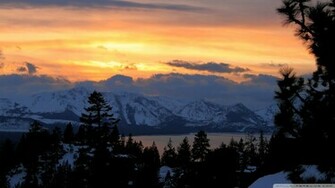 Winter Sunset Wallpaper High Definition