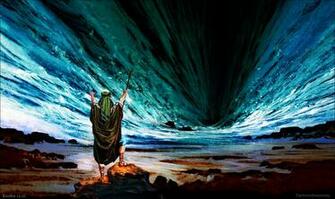 Red Sea Parting Wallpaper Imgkid The Image Kid