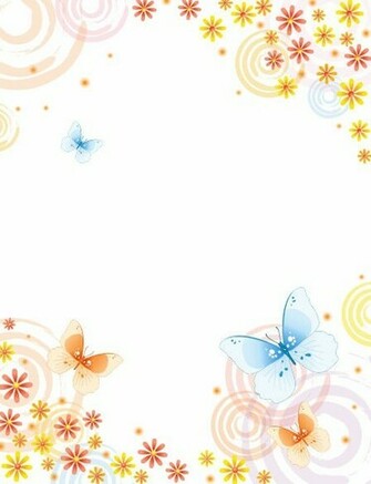Abstract Flower With Butterfly Vector Background
