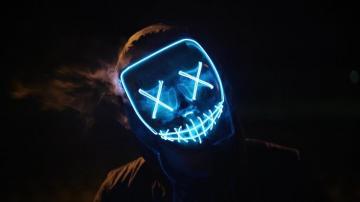 Blue Led Mask Mobile Phone Full HD Wallpaper