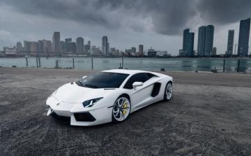 Lamborghini Aventador Car Side Tuning Wallpaper