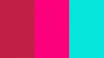 Bright Maroon Pink And Turquoise Three Color Background
