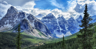Landscape Photography Nature Mountains Snow Clouds Forest Pine Wallpaper