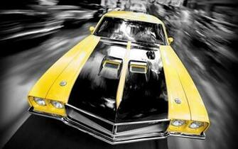 Super Fast Yellow Black Car Wallpaper Desktop Background