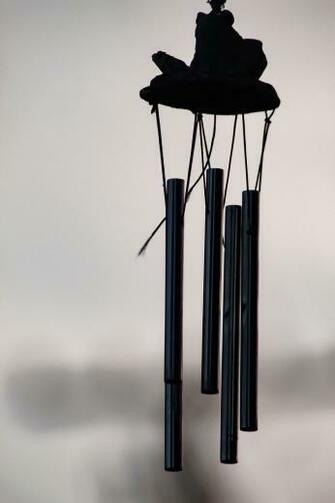 Black Wind Chime Photo Musical Instrument Image