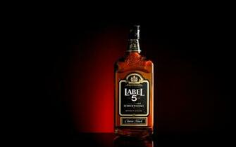 Bottles Alcohol Whiskey Drinks Black Background Wallpaper