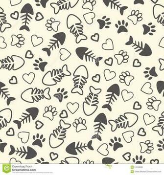 Repeat Pattern Cats Cat Paw Print Paws