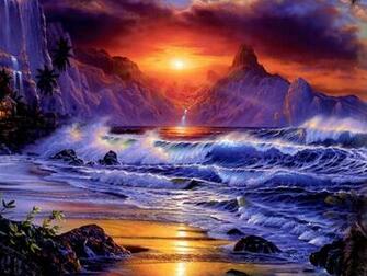 Amazing Fantasy Sunset Computer Desktop Wallpaper Pictures