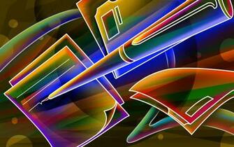 3d Neon Fond Ecran HD