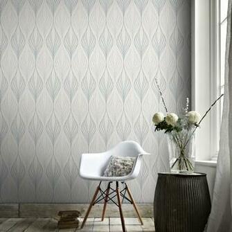 Superfresco Optimum Geometric Subtle Glitter White Duck Egg