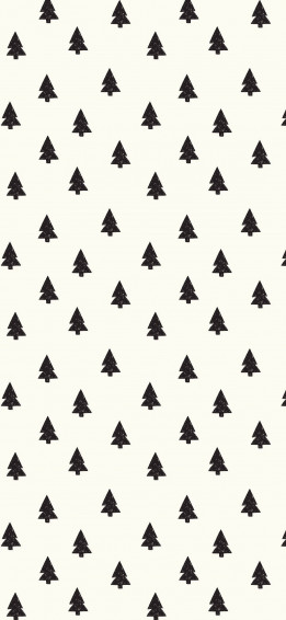 Simple Cute Christmas iPhone Black Trees Wallpaper