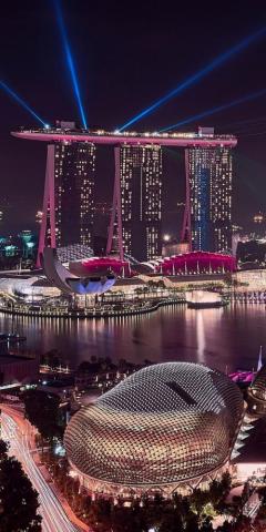 Marina Bay Sands Singapore Cityscape Buildings Aerial