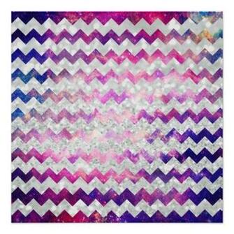 Pink Galaxy Nebula Chevron Glitter Photo Print