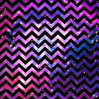 Girly Chevron Pattern Cute Pink Teal Nebula Galaxy Art Print By